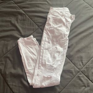 white ripped jeans